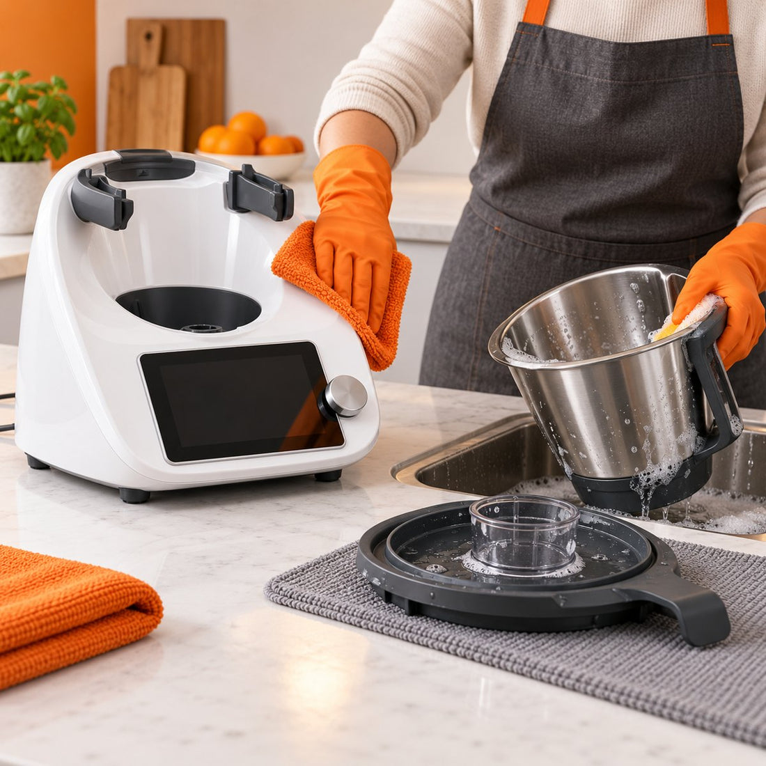 Thermomix wird zerlegt und gründlich gereinigt