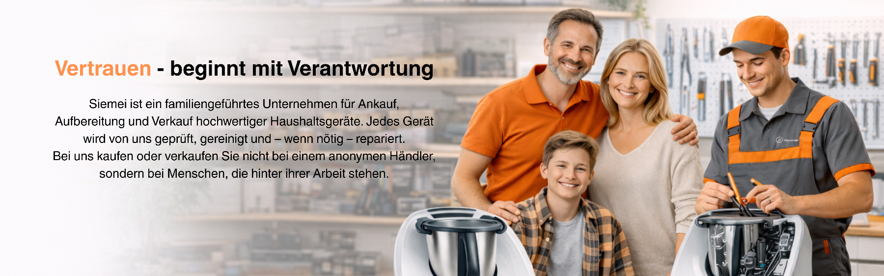 Familiengeführtes Unternehmen SiemeiDE bei der Reparatur und Aufbereitung von Thermomix Geräten